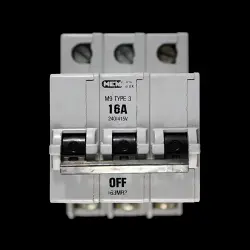MEM 16 AMP TYPE 3 M9 TRIPLE POLE MCB CIRCUIT BREAKER 163MB3 GREY
