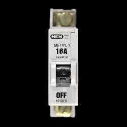 MEM 16 AMP TYPE 1 M6 MCB CIRCUIT BREAKER 161QEB 161 QEB