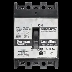 DORMAN SMITH 125 AMP 25kA TRIPLE POLE MCCB LOADLINE AA