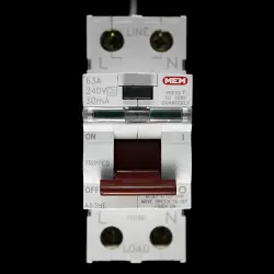 MEM 63 AMP 30mA DOUBLE POLE RCD TYPE A A63HE