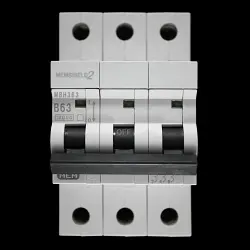 MEM EATON 63 AMP CURVE B 10kA TRIPLE POLE MCB CIRCUIT BREAKER MBH363