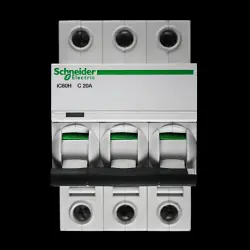 SCHNEIDER 20 AMP CURVE C 10kA TRIPLE POLE MCB CIRCUIT BREAKER A9F54320 IC60H