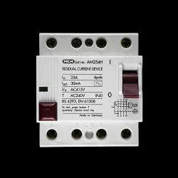 MEM 25 AMP 30mA FOUR POLE RCD AM254H