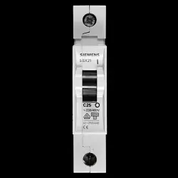 SIEMENS 25 AMP CURVE C 6kA MCB CIRCUIT BREAKER 5SX21 5SX2