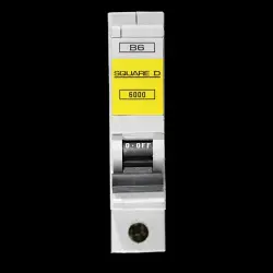 SQUARE D 6 AMP CURVE B 6kA MCB CIRCUIT BREAKER QOE QO106EB6 6000