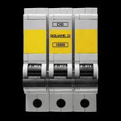SQUARE D 6 AMP CURVE D 10kA TRIPLE POLE MCB CIRCUIT BREAKER QOE 10000