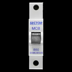 SECTOR 50 AMP CURVE B 6kA MCB CIRCUIT BREAKER SVMCB50/B BLUE