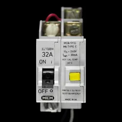 MEM 32 AMP CURVE C M6 30mA DOUBLE POLE MCB/RCD RCBO 321QBH