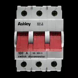 ASHLEY 100 AMP TRIPLE POLE MAIN SWITCH DISCONNECTOR SD100/3