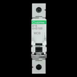 CRABTREE B 16 MCB 10kA CIRCUIT BREAKER LOADSTAR 6HS16B
