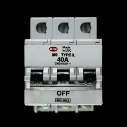 MEM 40 AMP TYPE 3 M9 TRIPLE POLE MCB CIRCUIT BREAKER 403 MB3