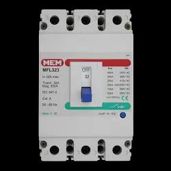 MEM 32 AMP 25kA TRIPLE POLE MCCB MFL323