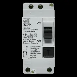 MK 16 AMP 10mA DOUBLE POLE RCCB LN 6316 LN6316
