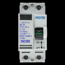 PROTEK 25 AMP 30mA DOUBLE POLE RCD T25-30-2