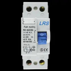 LRS 40 AMP 30mA DOUBLE POLE RCCB RD40/2/30