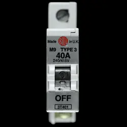BILL 40 AMP TYPE 3 M9 MCB CIRCUIT BREAKER 3T401