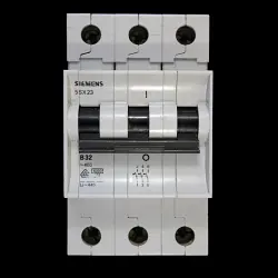 SIEMENS 32 AMP CURVE B 6kA TRIPLE POLE MCB CIRCUIT BREAKER 5SX23
