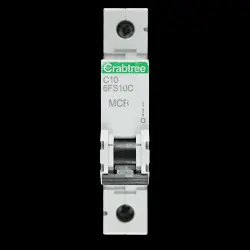 CRABTREE 10 AMP CURVE C 6kA MCB CIRCUIT BREAKER LOADSTAR 6FS10C
