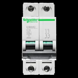 SCHNEIDER 16 AMP CURVE C 10kA DOUBLE POLE MCB CIRCUIT BREAKER C60HC 25659
