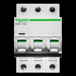 SCHNEIDER 32 AMP CURVE C 10kA TRIPLE POLE MCB CIRCUIT BREAKER iC60H A9F84332