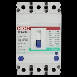 MEM 80 AMP 25kA TRIPLE POLE MCCB MFLA803