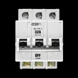MEM 32 AMP CURVE C M9 TRIPLE POLE MCB CIRCUIT BREAKER 323MC GREY