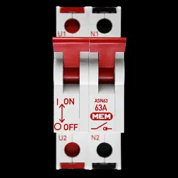 MEM 63 AMP DOUBLE POLE MAIN SWITCH DISCONNECTOR ASN63