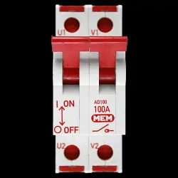 MEM 100 AMP DOUBLE POLE MAIN SWITCH DISCONNECTOR AC22B AD100