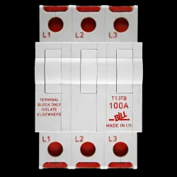 BILL 100 AMP TRIPLE POLE TERMINAL BLOCK T13TB