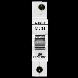 MARBO 6 AMP CURVE B 6kA MCB CIRCUIT BREAKER SFMBB06