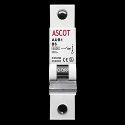 ASCOT B 6 MCB 6kA CIRCUIT BREAKER AUB1 S1
