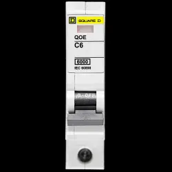 SQUARE D 6 AMP CURVE C 6kA MCB CIRCUIT BREAKER QOE QO106EC6