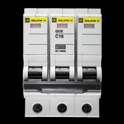 SQUARE D 16 AMP CURVE C 10kA TRIPLE POLE MCB CIRCUIT BREAKER QOE QO316EC10