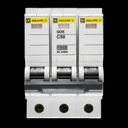 SQUARE D 50 AMP CURVE C 10kA TRIPLE POLE MCB CIRCUIT BREAKER QOE QO350EC10