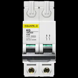 SQUARE D 32 AMP CURVE C 10kA DOUBLE POLE MCB CIRCUIT BREAKER KQ 10C232