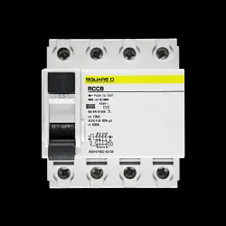 SQUARE D 40 AMP 100mA FOUR POLE RCCB TYPE AC 05019 RSD 40104