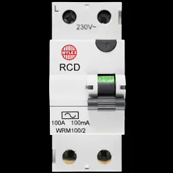 WYLEX 100 AMP 100mA DOUBLE POLE RCD TYPE AC WRM100/2 BC