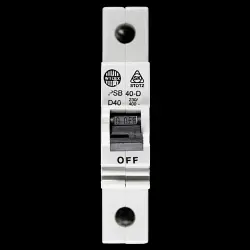 WYLEX 40 AMP CURVE D 10kA MCB CIRCUIT BREAKER PSB40-D STOTZ