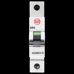 WYLEX 63 AMP CURVE D 6kA MCB CIRCUIT BREAKER NSB63-D BC