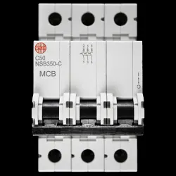 WYLEX 50 AMP CURVE C 6kA TRIPLE POLE MCB CIRCUIT BREAKER NSB350-C