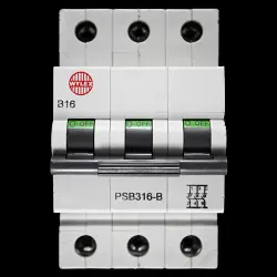 WYLEX 16 AMP CURVE B 10kA TRIPLE POLE MCB CIRCUIT BREAKER PSB316-B