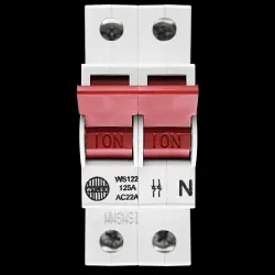 WYLEX 125 AMP DOUBLE POLE MAIN SWITCH DISCONNECTOR WS122