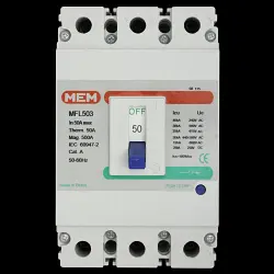 MEM 50 AMP 25kA TRIPLE POLE MCCB MFL503