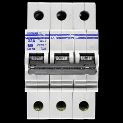 DORMAN SMITH 32 AMP TYPE 2 M9 TRIPLE POLE MCB CIRCUIT BREAKER T322
