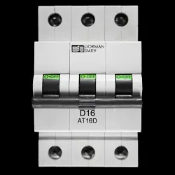 DORMAN SMITH 16 AMP CURVE D 6kA TRIPLE POLE MCB CIRCUIT BREAKER AT16D BC