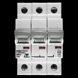 DORMAN SMITH 10 AMP CURVE C 10kA TRIPLE POLE MCB CIRCUIT BREAKER K3PC10