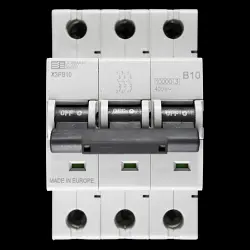 DORMAN SMITH 10 AMP CURVE B 10kA TRIPLE POLE MCB CIRCUIT BREAKER X3PB10