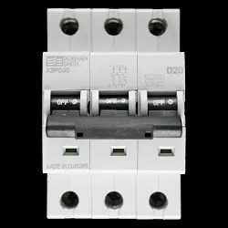 DORMAN SMITH 20 AMP CURVE D 10kA TRIPLE POLE MCB CIRCUIT BREAKER X3PD20