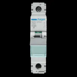 HAGER 25 AMP CURVE C 10kA MCB CIRCUIT BREAKER NCN125A 461554