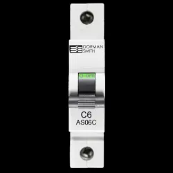 DORMAN SMITH 6 AMP CURVE C 10kA MCB CIRCUIT BREAKER AS06C BC
